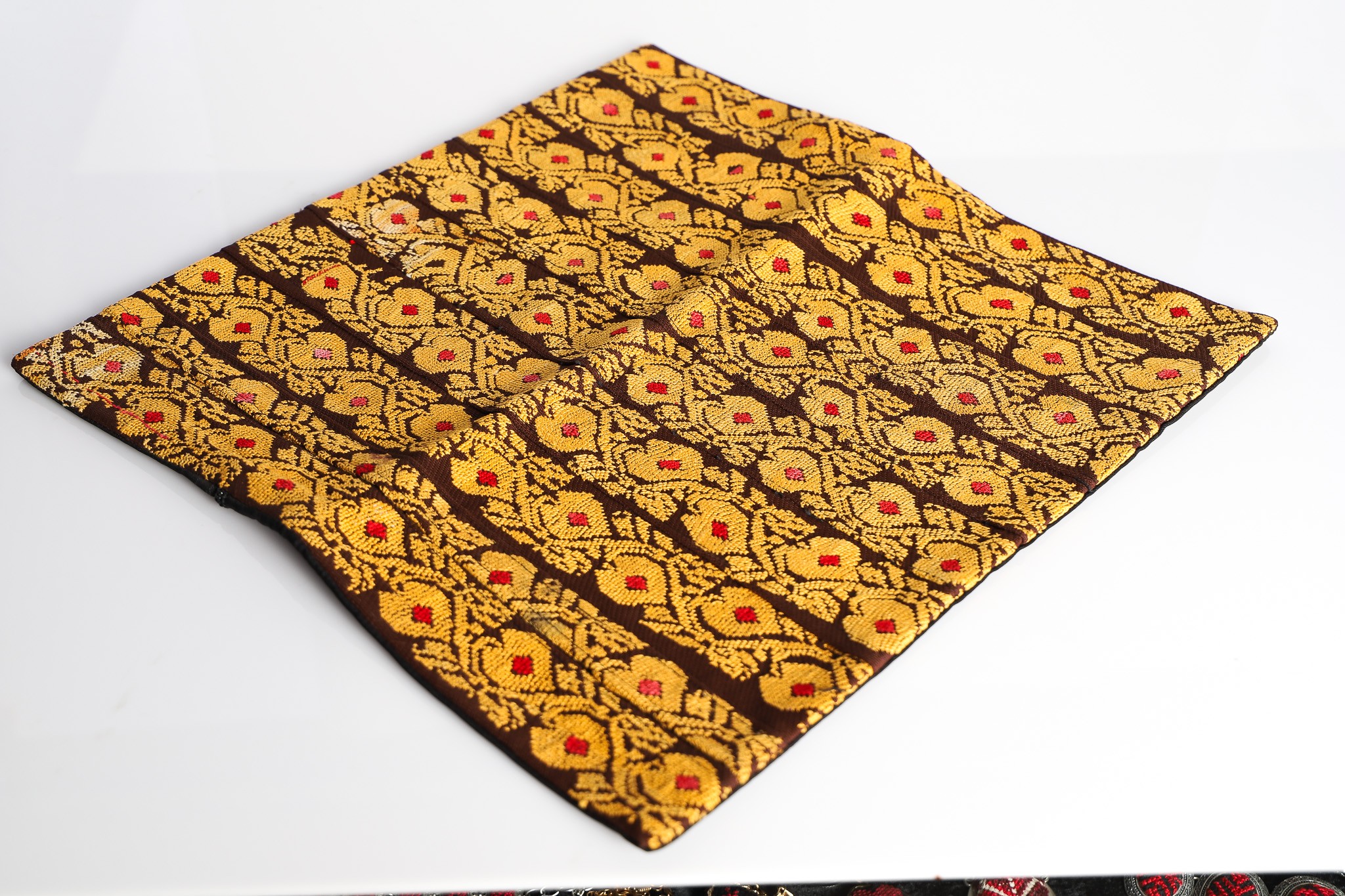 Cozy and Colorful: Handmade Embroidered Square Pillow for classic  Homes