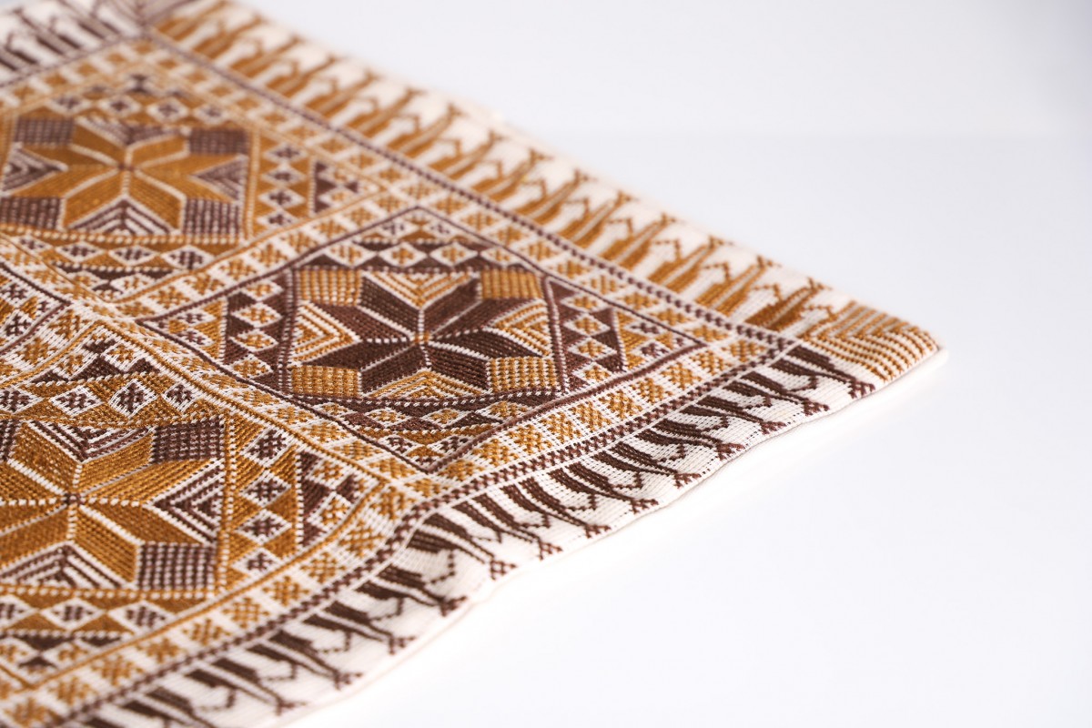 Unique Handmade Embroidered Square Pillow - Artisan Home Decor Cushion