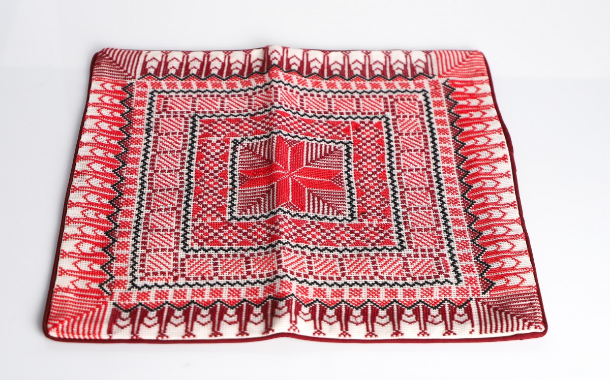 Handcrafted Embroidered Square Pillow - A Perfect Accent for Your Cozy Space