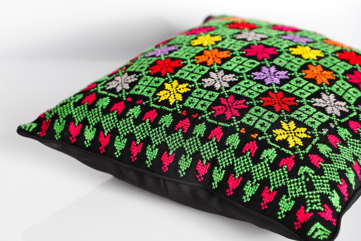 Threaded Tales – A Cushion That Weaves Palestinian Heritage