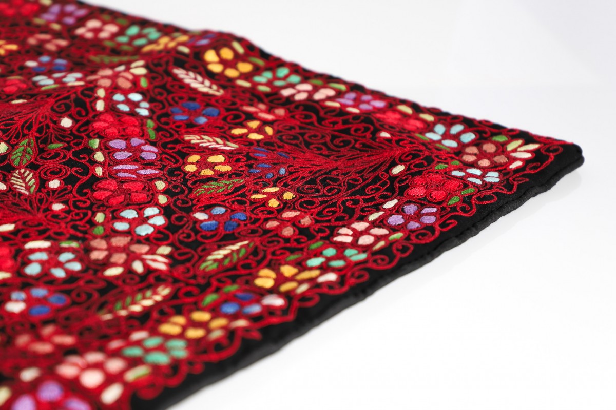 Decorative Handcrafted Embroidered Square Pillow - Authentic Home Decor