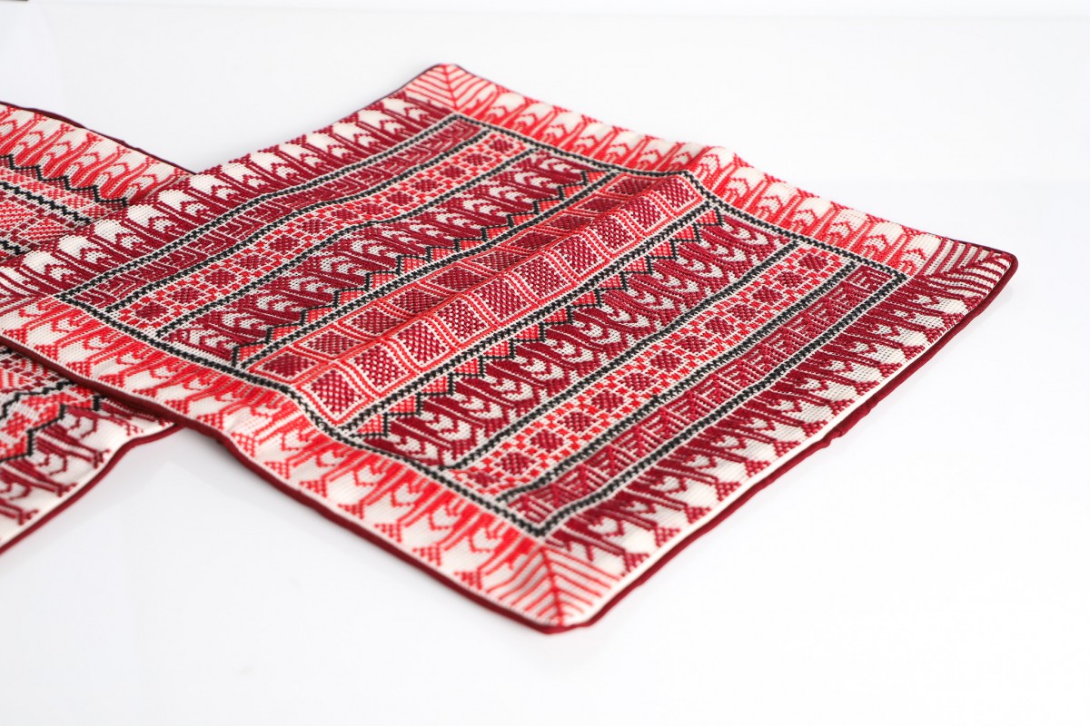 Handcrafted Embroidered Square Pillow - A Perfect Accent for Your Cozy Space