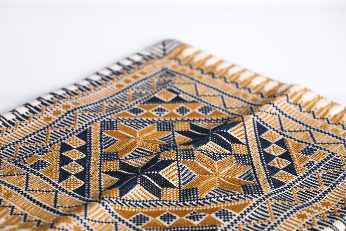 Handcrafted Embroidered Square Pillow - Bring Authentic Charm to Your Home