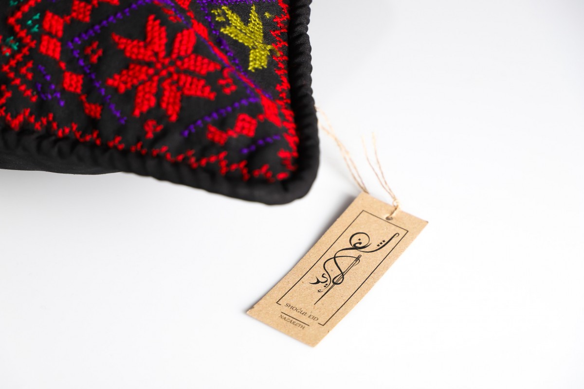 Handcrafted Embroidered Square Pillow - Traditional Design, Modern Comfort