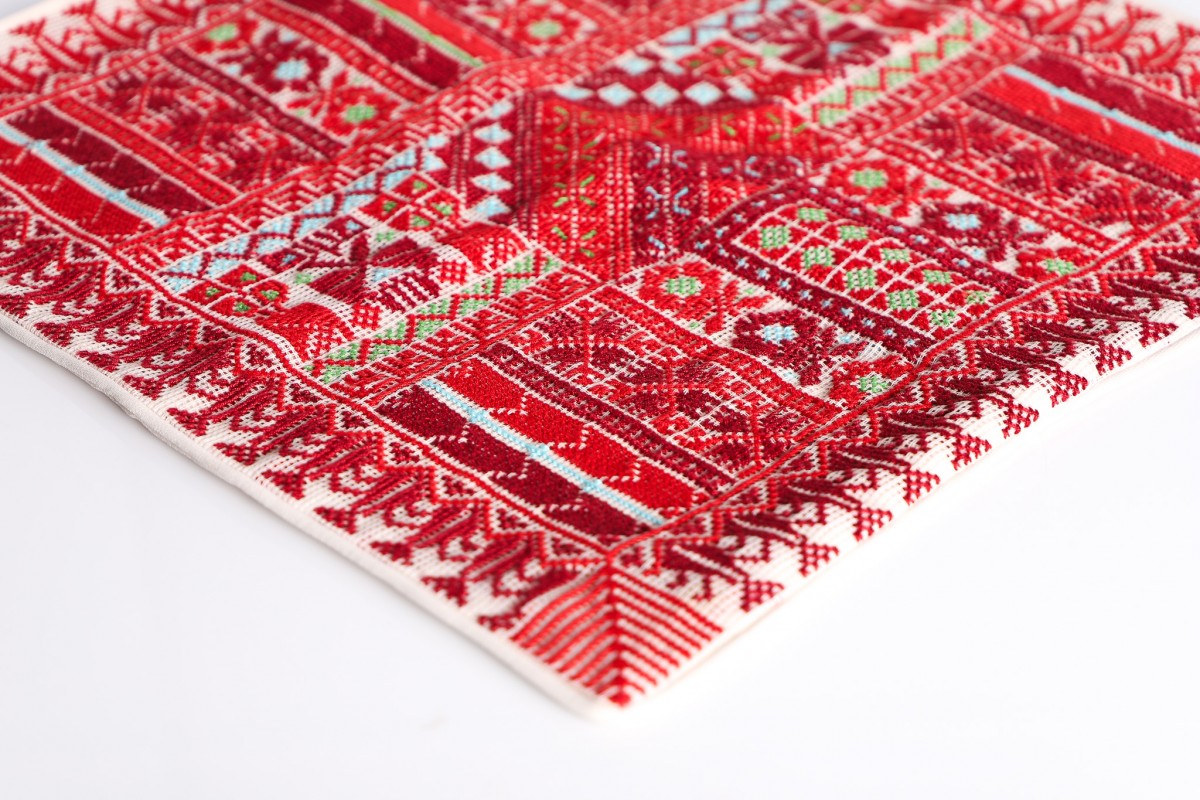 Elegant Handcrafted Embroidered Pillow - Square Cushion for Any Room