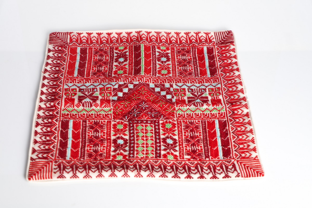 Elegant Handcrafted Embroidered Pillow - Square Cushion for Any Room