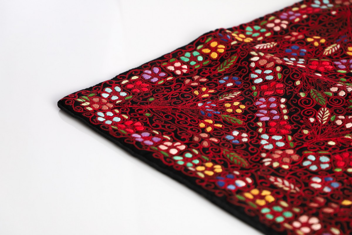 Decorative Handcrafted Embroidered Square Pillow - Authentic Home Decor