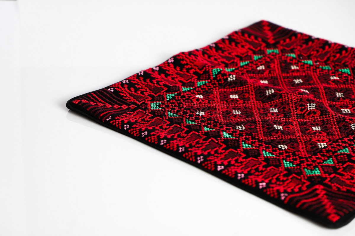 Handcrafted Palestinian Embroidered Pillow - Perfect for Living Room Decor