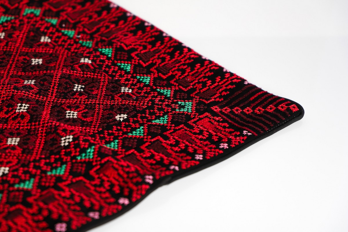 Handcrafted Palestinian Embroidered Pillow - Perfect for Living Room Decor