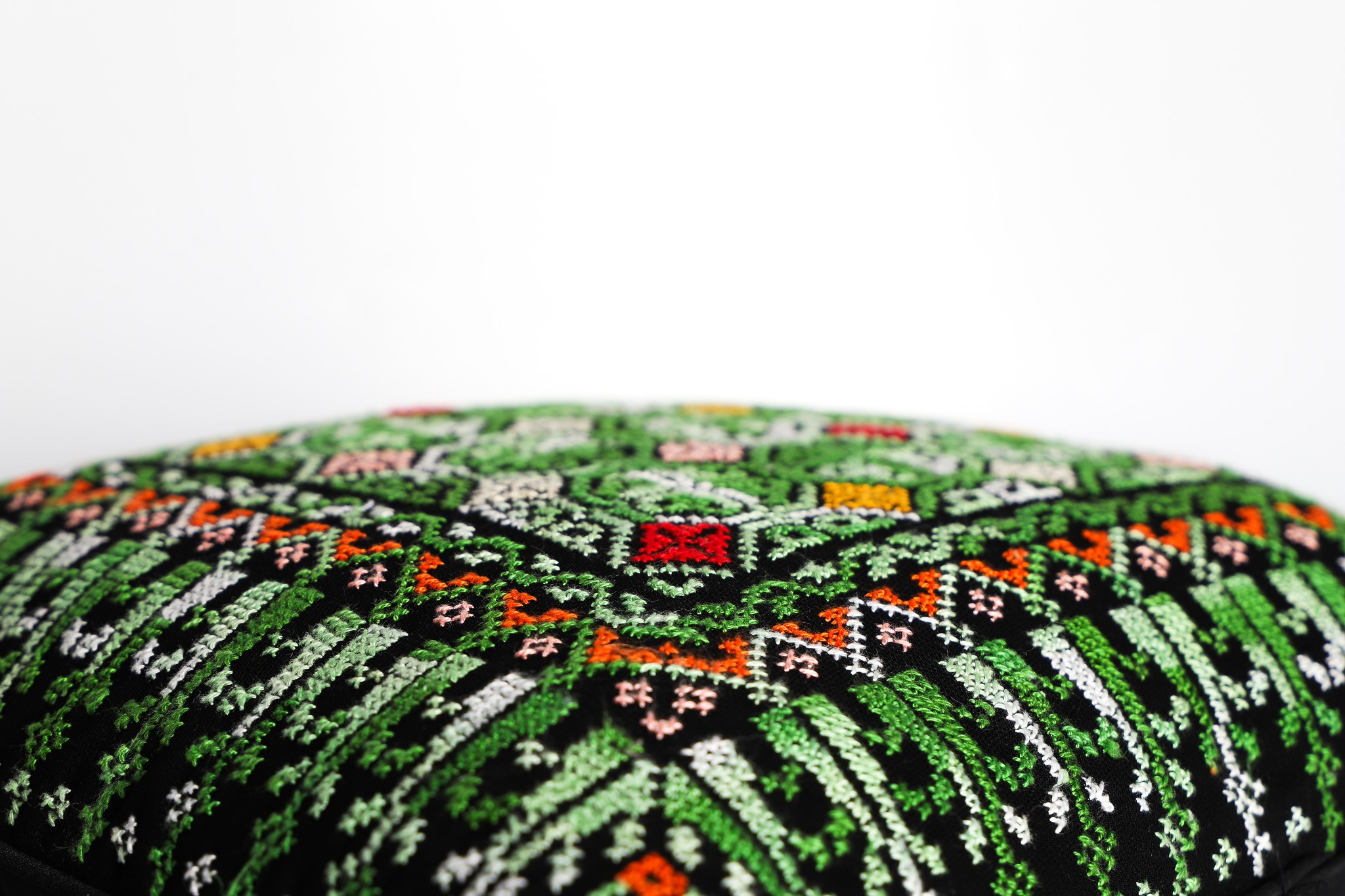 Traditional Meets Trendy: Handcrafted Embroidered Square Pillow for Every Space