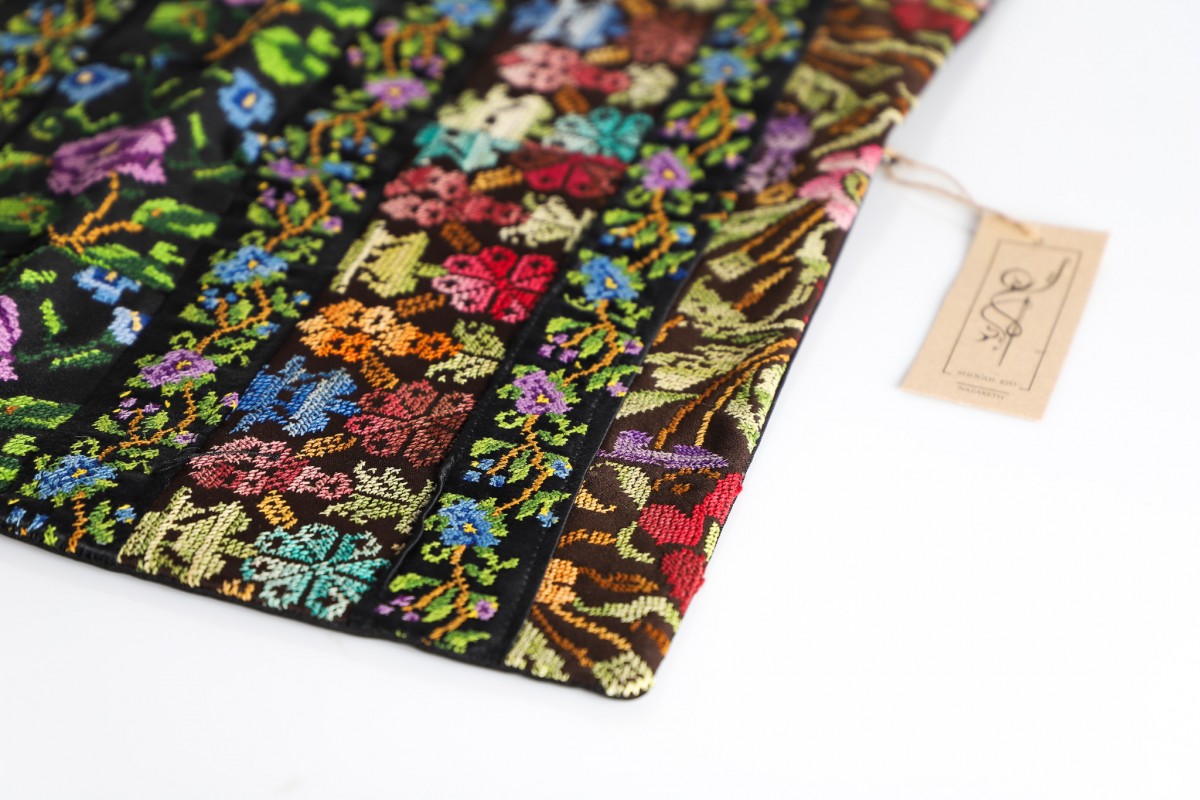 Unique Handcrafted Floral Embroidery Pillow - Square Accent Cushion