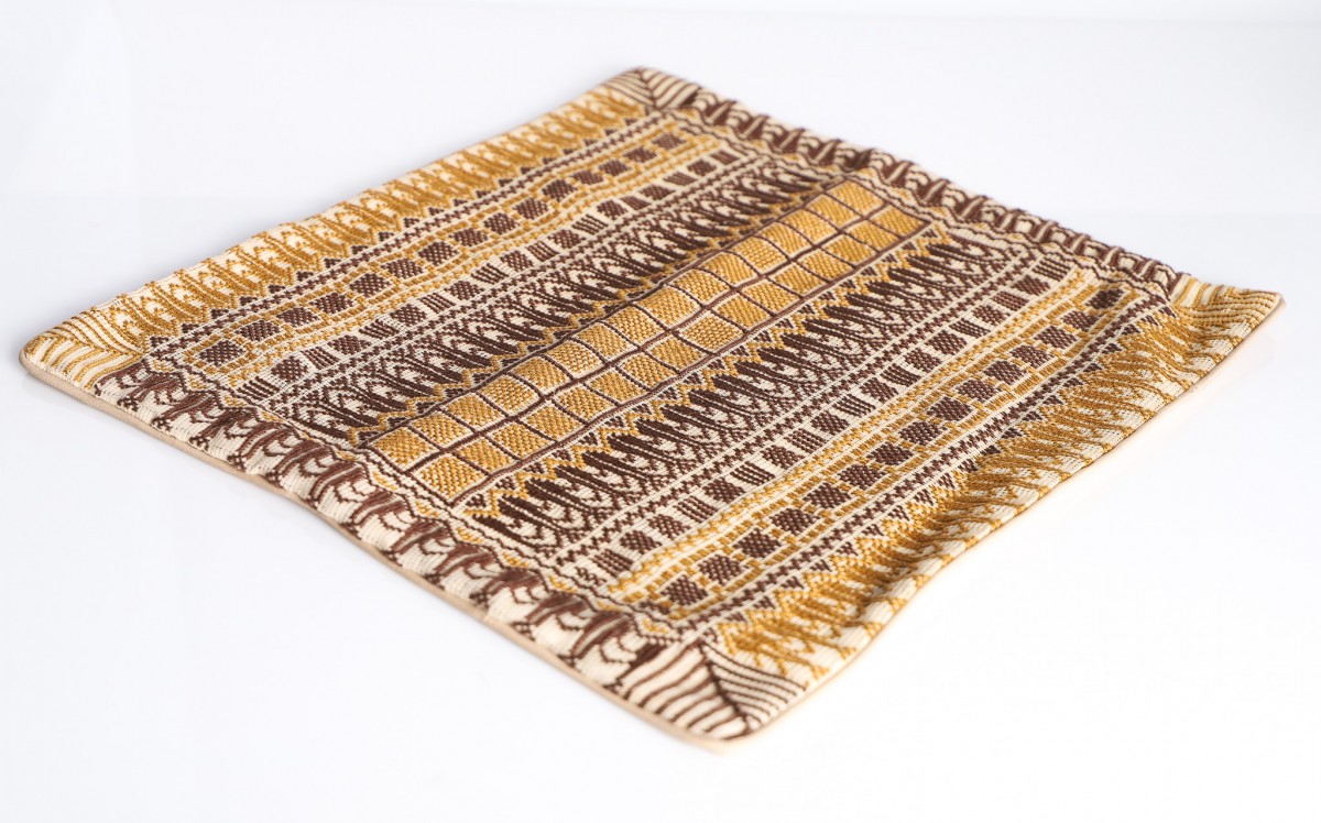 Handcrafted Embroidered Square Pillow - Beautiful Accent Cushion for Sofa