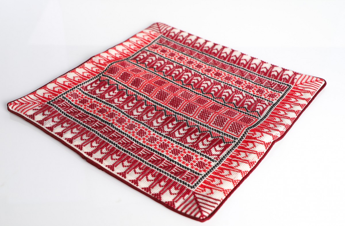 Handcrafted Embroidered Square Pillow - A Perfect Accent for Your Cozy Space