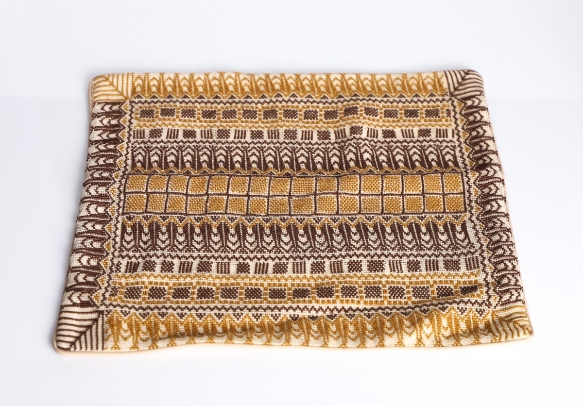 Handcrafted Embroidered Square Pillow - Beautiful Accent Cushion for Sofa