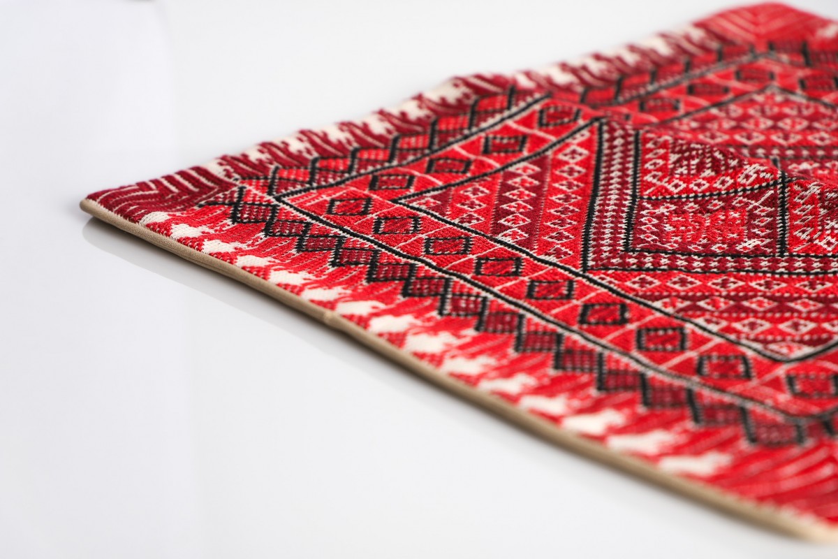 Handcrafted Embroidered Square Pillow - Timeless Design for Modern Homes