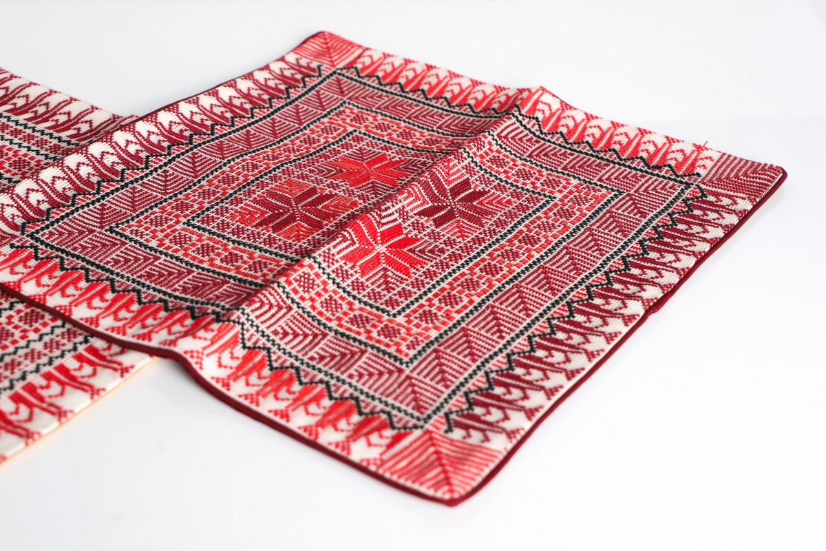 Traditional Handcrafted Embroidered Pillow - Square Accent Cushion