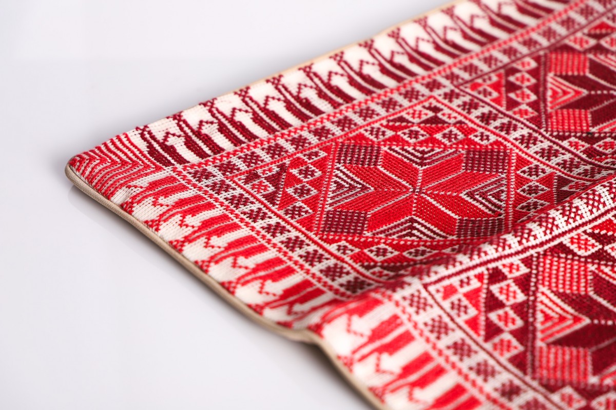 Traditional Handcrafted Embroidered Pillow - Square Accent Cushion