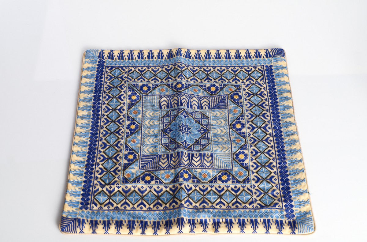 Handmade Embroidered Square Pillow - A Unique Touch for Your Home Decor