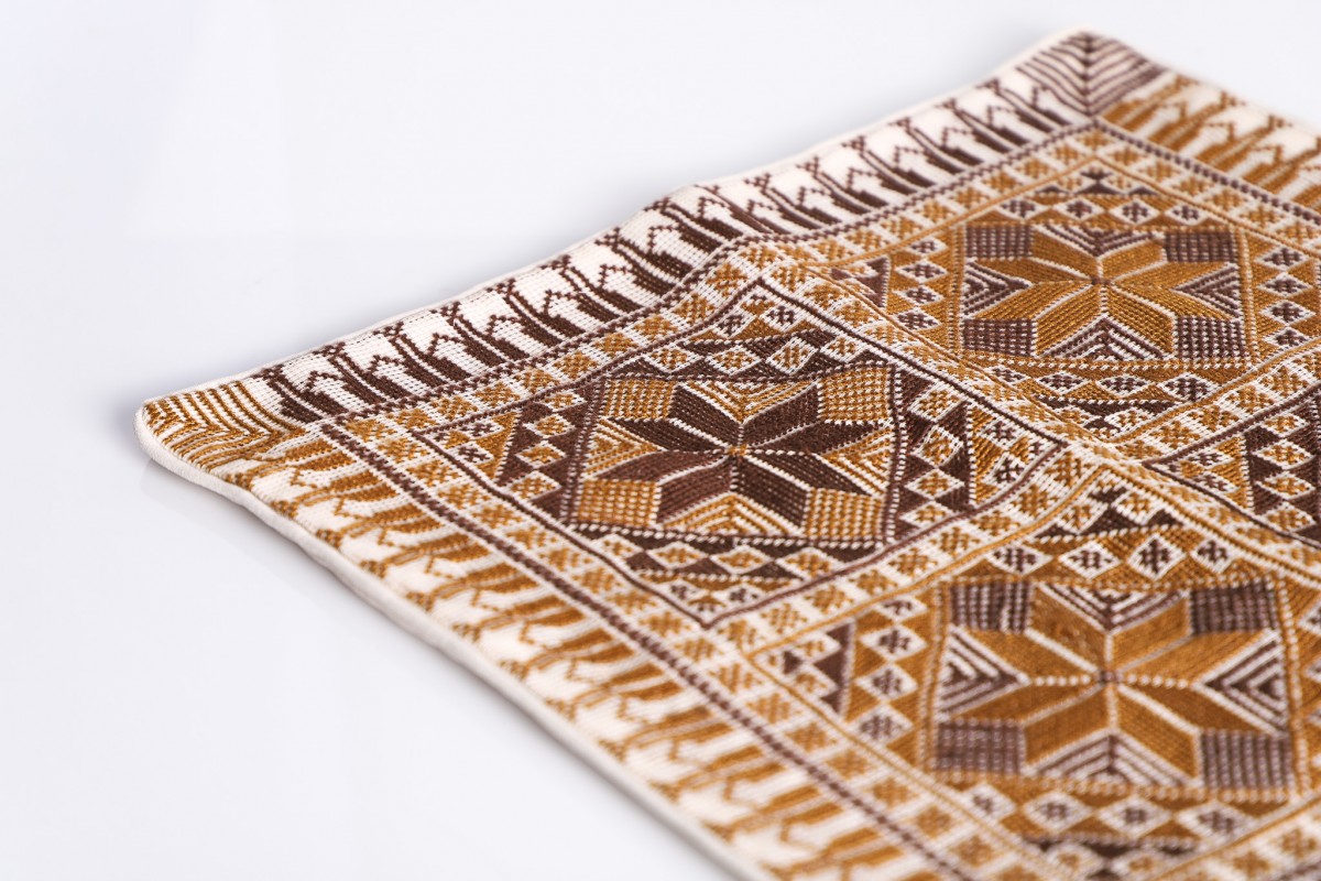 Unique Handmade Embroidered Square Pillow - Artisan Home Decor Cushion