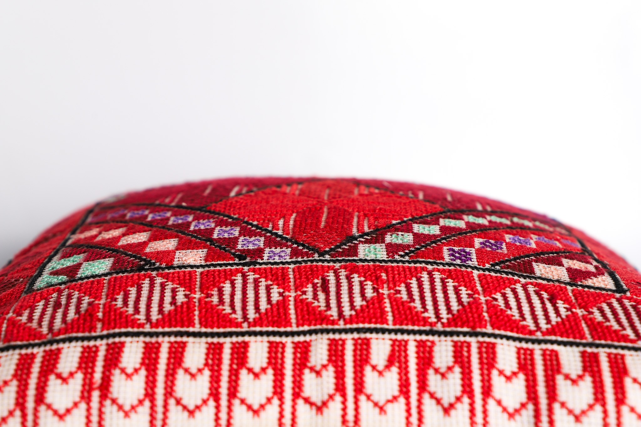 Storytelling in Stitches: Handcrafted Embroidered Square Pillow for Your Home