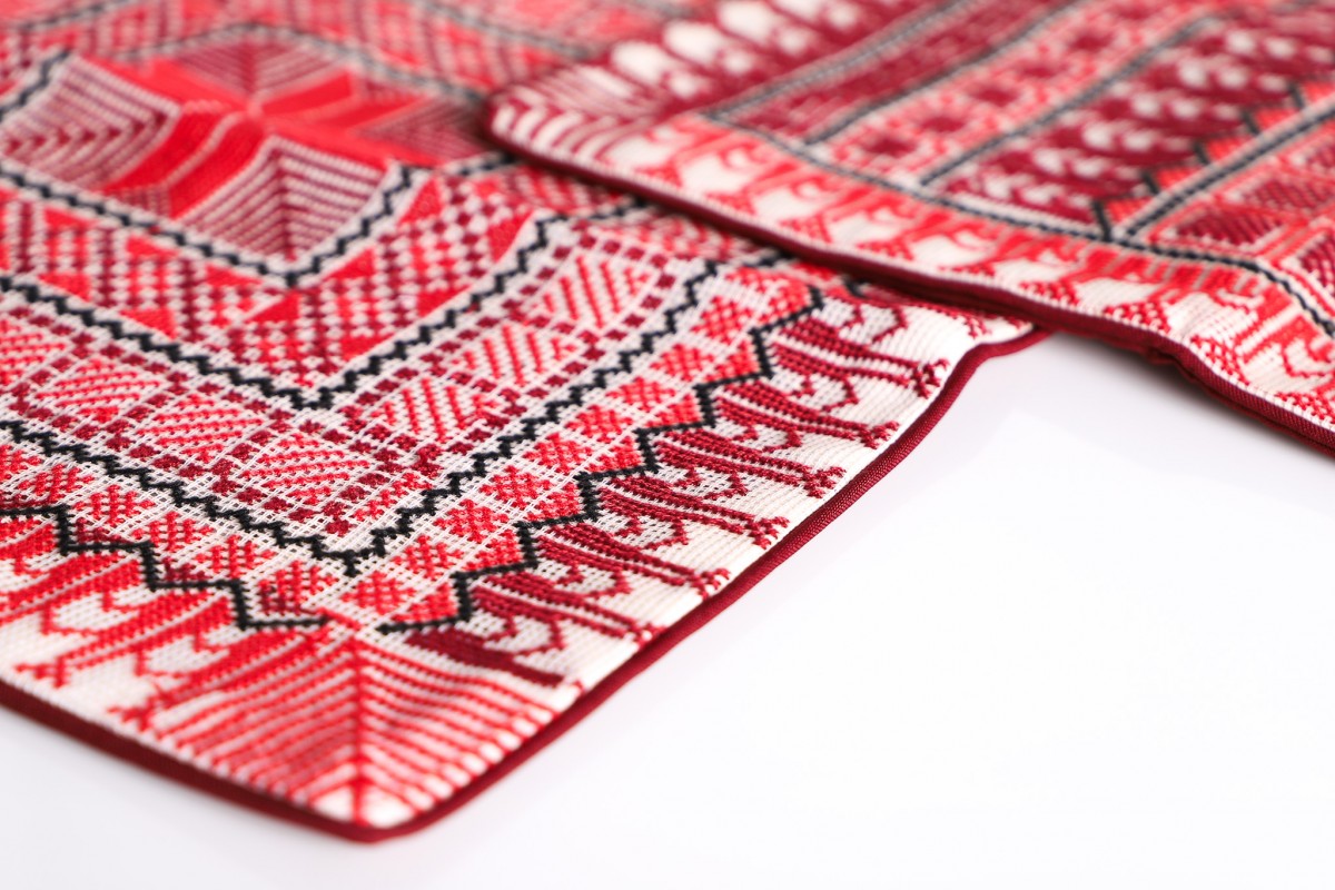 Traditional Handcrafted Embroidered Pillow - Square Accent Cushion