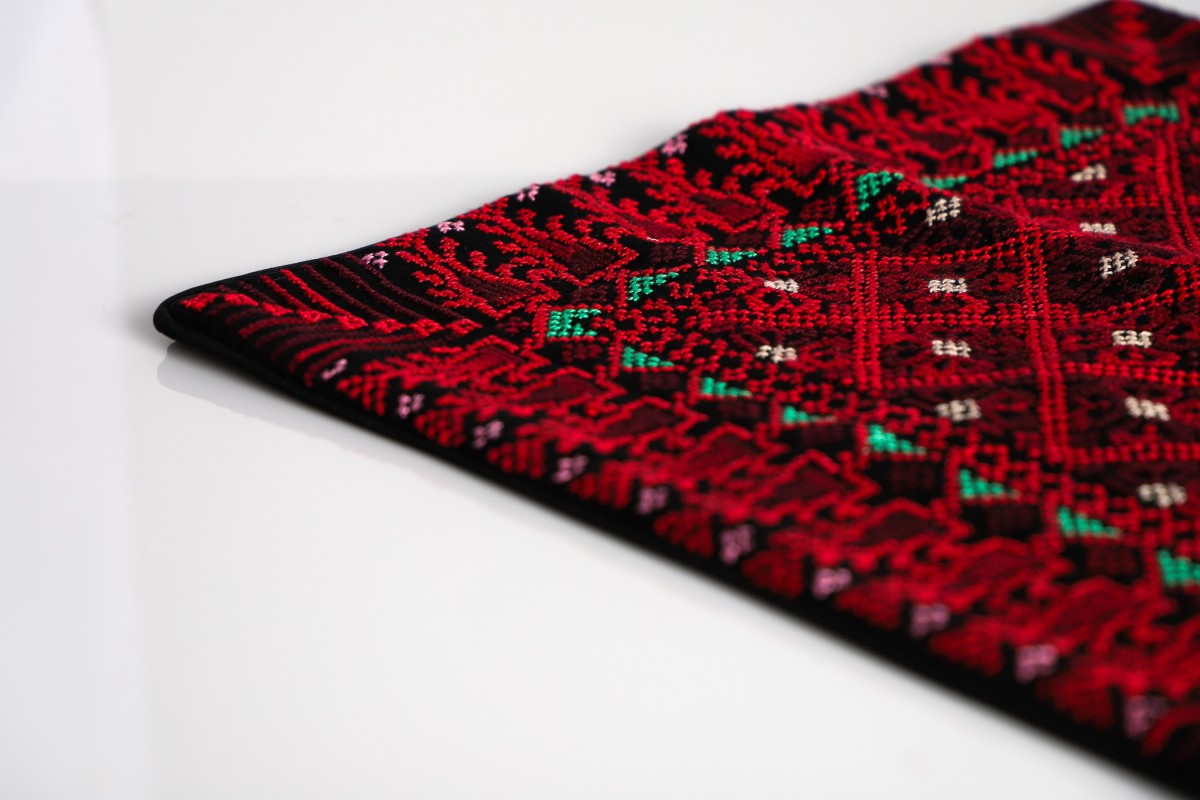 Handcrafted Palestinian Embroidered Pillow - Perfect for Living Room Decor
