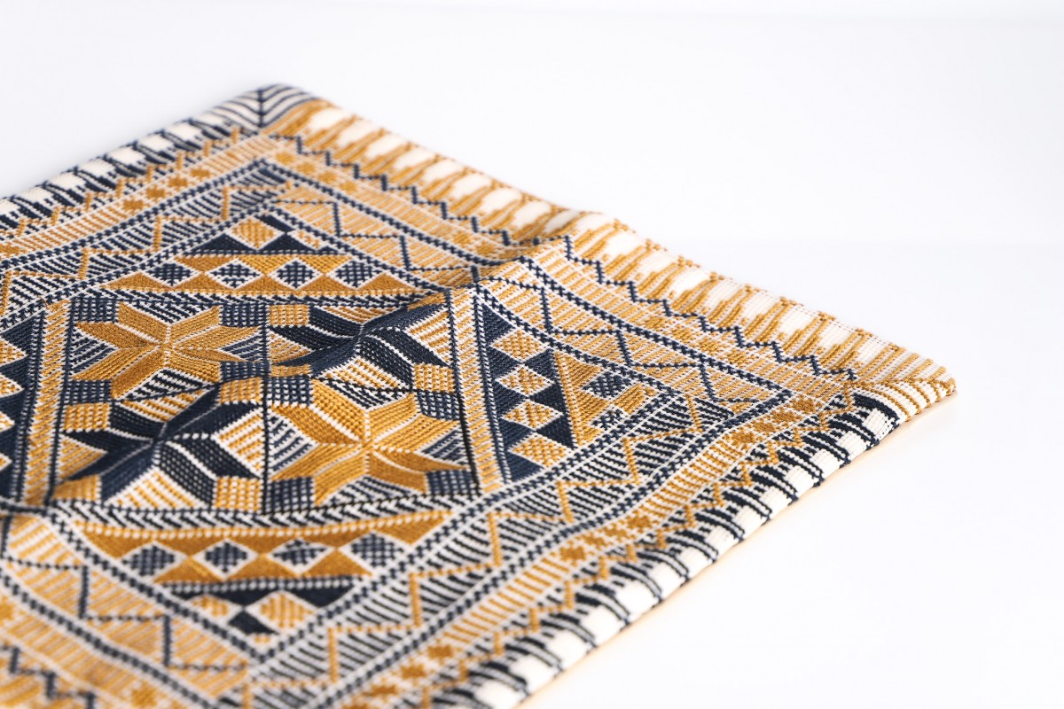 Handcrafted Embroidered Square Pillow - Bring Authentic Charm to Your Home