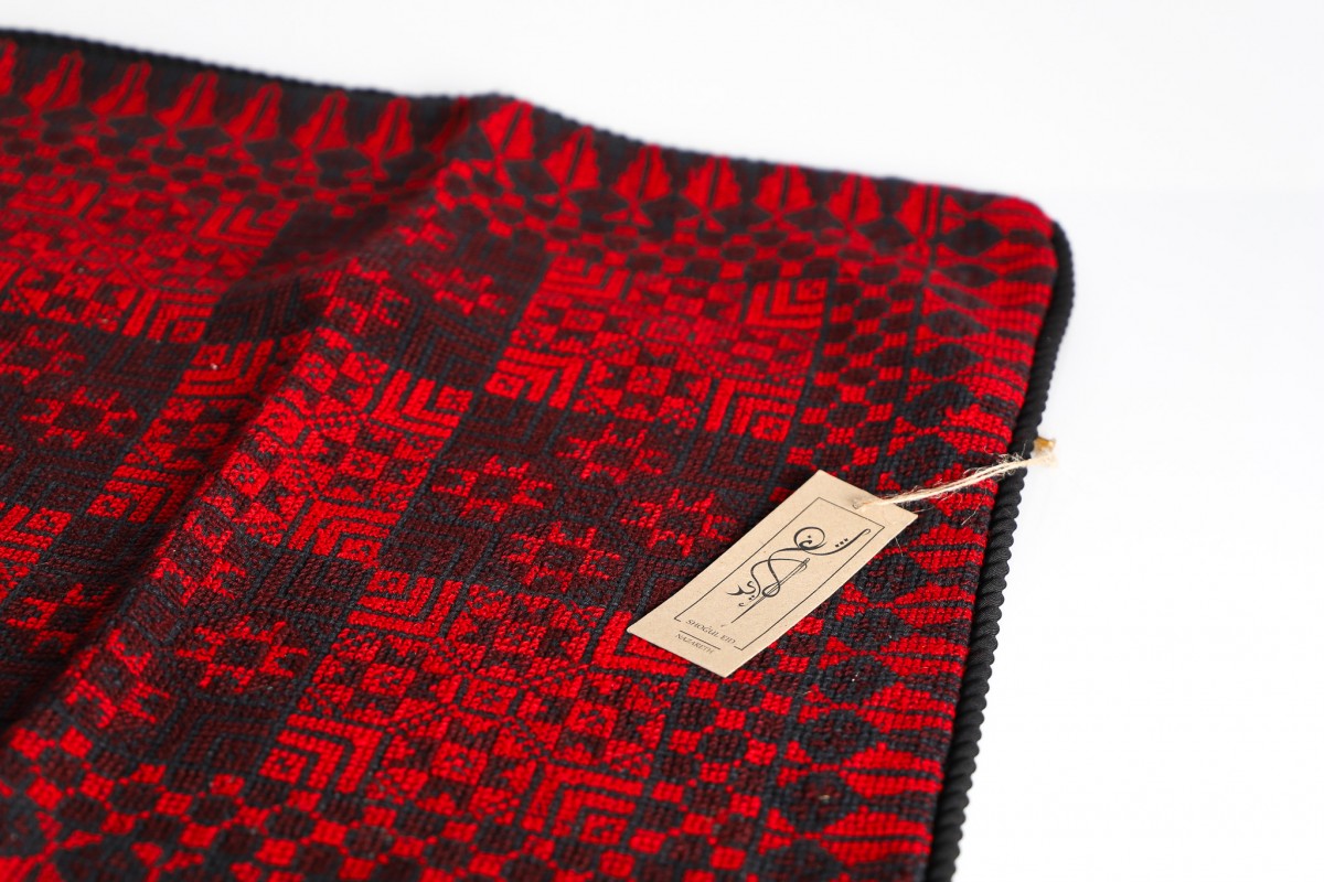 Artisan-Designed Embroidered Square Pillow - Elegant Accent Cushion