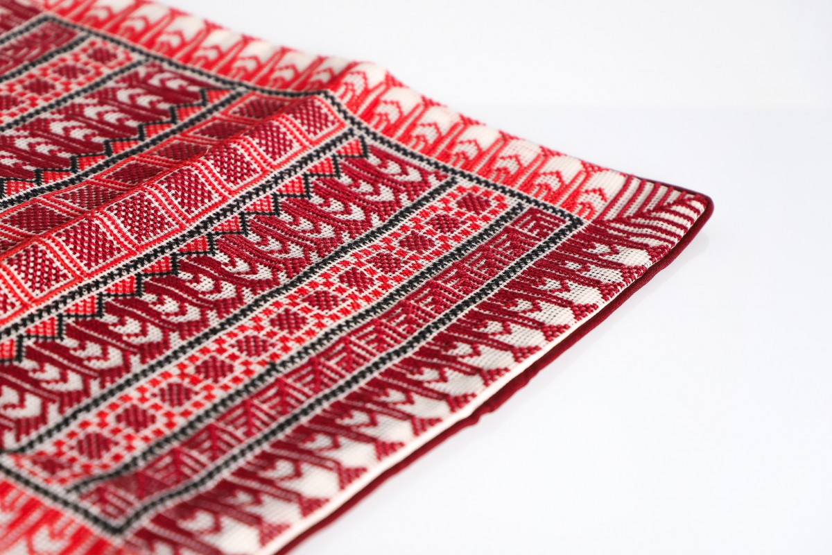 Handcrafted Embroidered Square Pillow - A Perfect Accent for Your Cozy Space