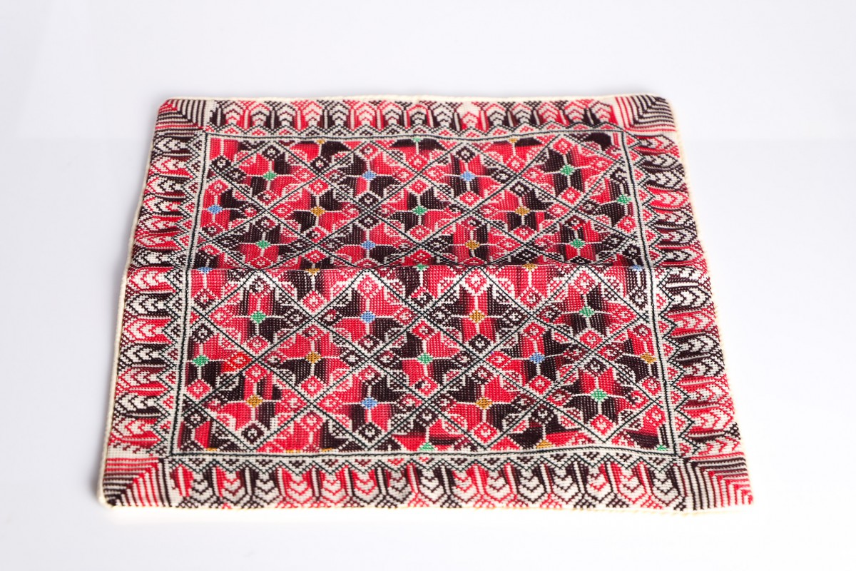 Authentic Handcrafted Embroidered Square Pillow - Perfect for Modern Interiors